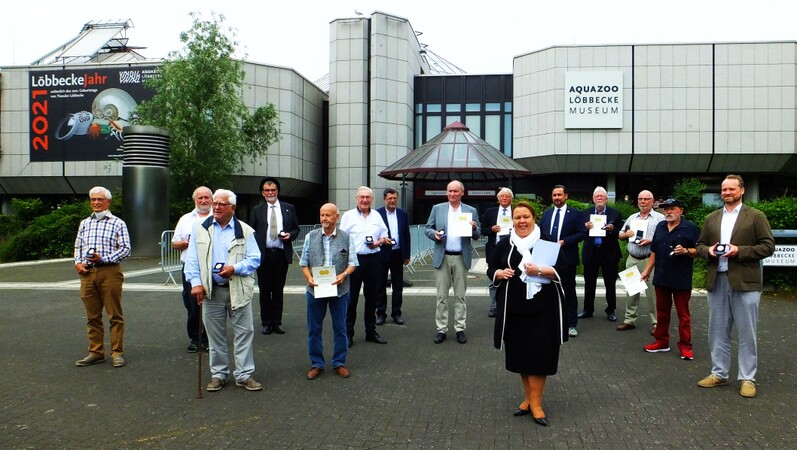 Übergabe der Auszeichnung für das Wanderfischprogramm an der Rur durch das Land NRW, Juni 2021