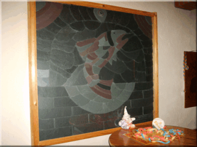 Vereinsheim-Schankraum-Schieferkunstwerk