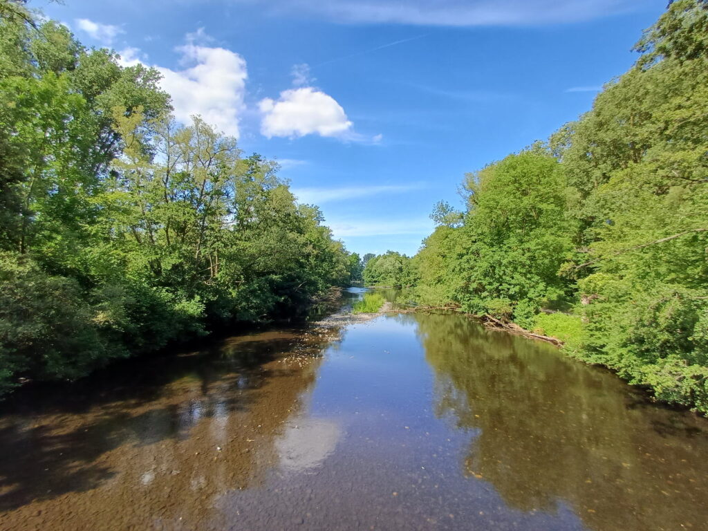 Sicht auf Rur von Schwanenbrücke